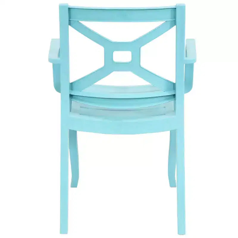 Sunnydaze Polypropylene Stackable Tristana Outdoor Patio Arm Chair