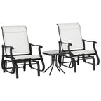 Outsunny Outdoor Swing Glider Chair, Patio Mesh Rocking Chair with Steel Frame for Backyard, Garden, and Porch