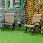 Outsunny Outdoor Swing Glider Chair, Patio Mesh Rocking Chair with Steel Frame for Backyard, Garden, and Porch