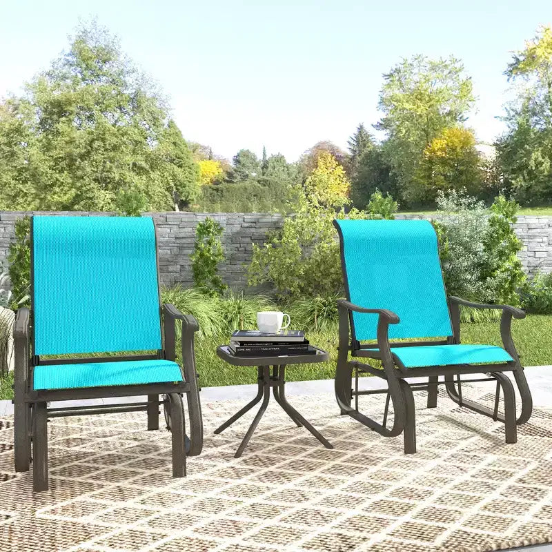Outsunny Outdoor Swing Glider Chair, Patio Mesh Rocking Chair with Steel Frame for Backyard, Garden, and Porch
