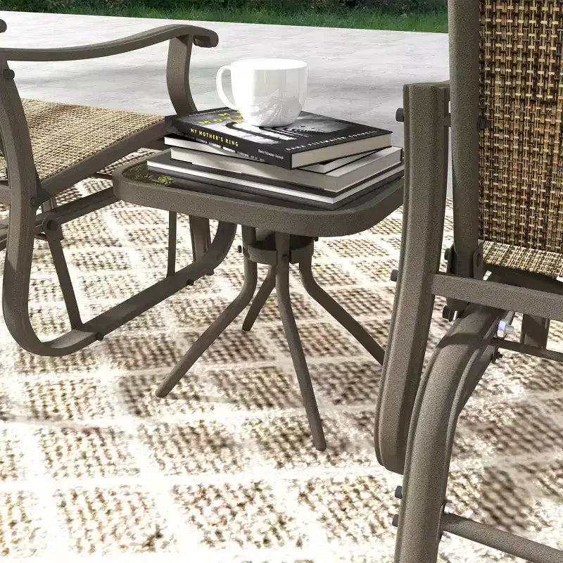 Outsunny Outdoor Swing Glider Chair, Patio Mesh Rocking Chair with Steel Frame for Backyard, Garden, and Porch