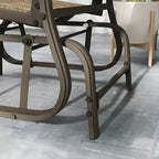Outsunny Outdoor Swing Glider Chair, Patio Mesh Rocking Chair with Steel Frame for Backyard, Garden, and Porch