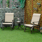Outsunny Outdoor Swing Glider Chair, Patio Mesh Rocking Chair with Steel Frame for Backyard, Garden, and Porch