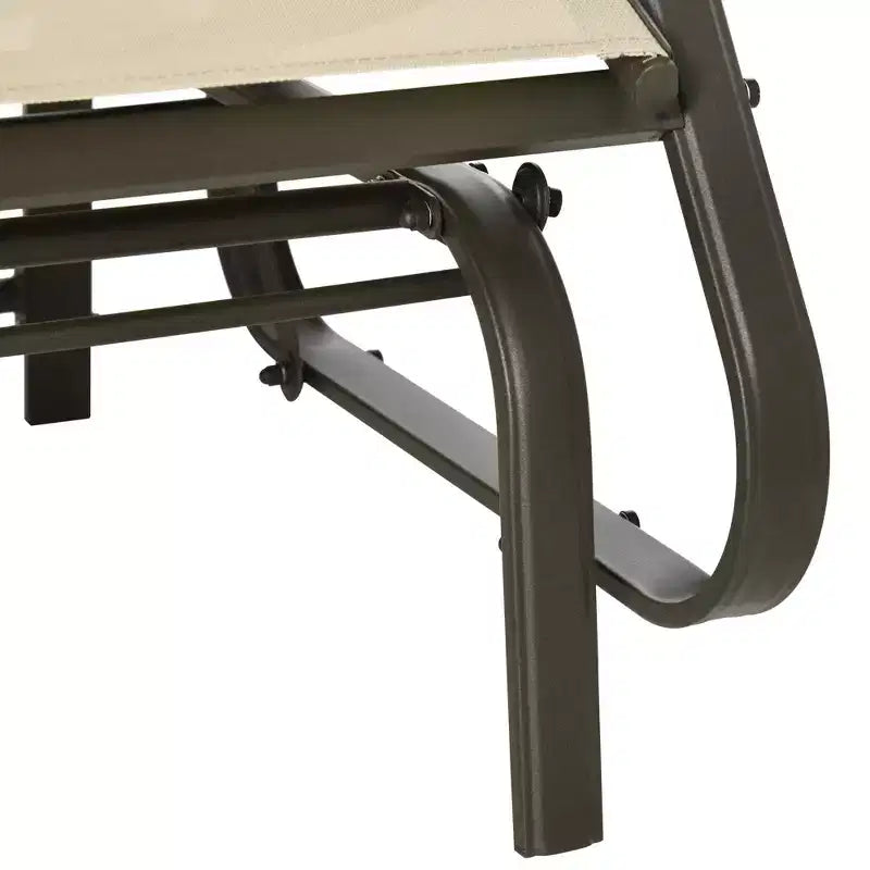 Outsunny Outdoor Swing Glider Chair, Patio Mesh Rocking Chair with Steel Frame for Backyard, Garden, and Porch