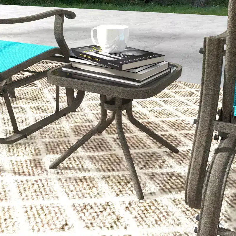 Outsunny Outdoor Swing Glider Chair, Patio Mesh Rocking Chair with Steel Frame for Backyard, Garden, and Porch