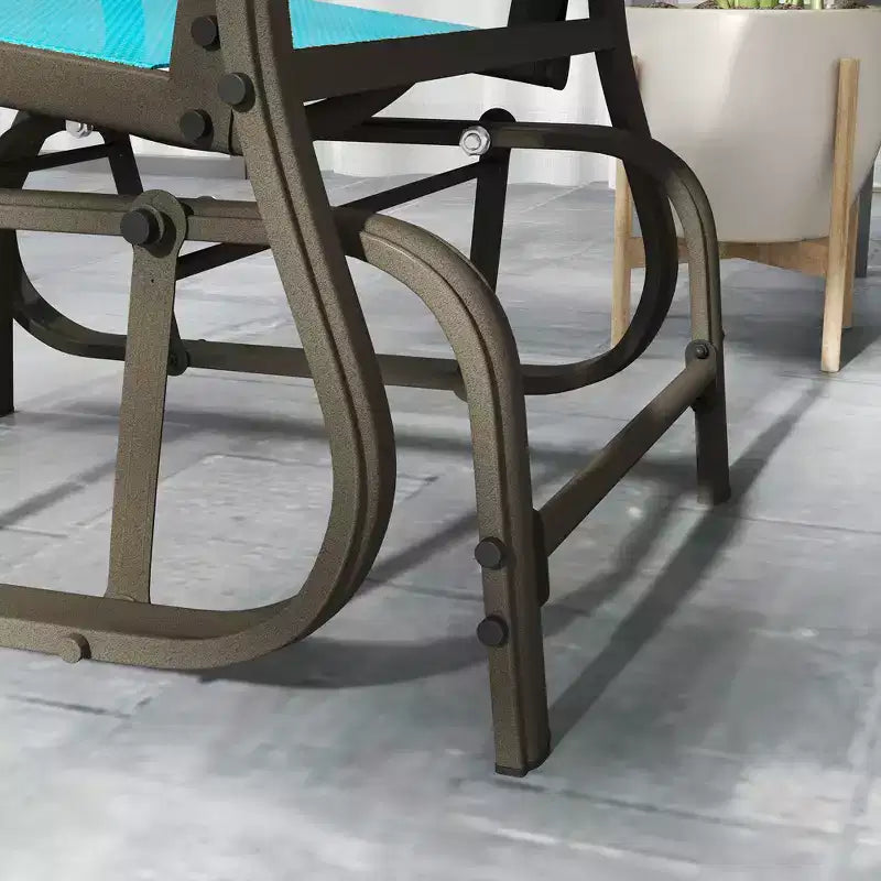 Outsunny Outdoor Swing Glider Chair, Patio Mesh Rocking Chair with Steel Frame for Backyard, Garden, and Porch