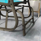 Outsunny Outdoor Swing Glider Chair, Patio Mesh Rocking Chair with Steel Frame for Backyard, Garden, and Porch
