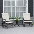 Outsunny Outdoor Swing Glider Chair, Patio Mesh Rocking Chair with Steel Frame for Backyard, Garden, and Porch