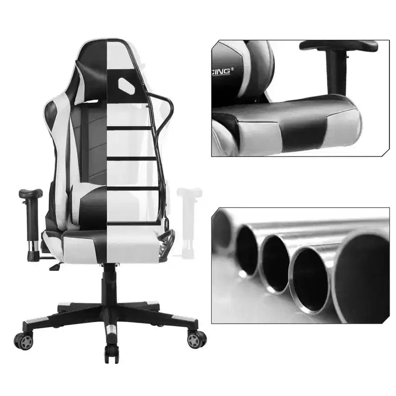 Gaming Office Chair PU Leather with Adjustable Headrest and Lumbar Pillow - GTRACING