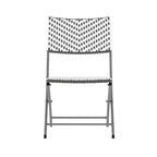 Flash Furniture Rouen Three Piece Folding Bistro Set in PE Rattan with Metal Frames for Indoor and Outdoor Use