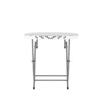 Flash Furniture Rouen Three Piece Folding Bistro Set in PE Rattan with Metal Frames for Indoor and Outdoor Use