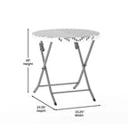 Flash Furniture Rouen Three Piece Folding Bistro Set in PE Rattan with Metal Frames for Indoor and Outdoor Use