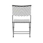 Flash Furniture Rouen Three Piece Folding Bistro Set in PE Rattan with Metal Frames for Indoor and Outdoor Use
