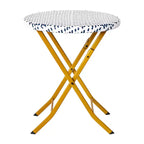 Flash Furniture Rouen Three Piece Folding Bistro Set in PE Rattan with Metal Frames for Indoor and Outdoor Use