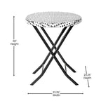 Flash Furniture Rouen Three Piece Folding Bistro Set in PE Rattan with Metal Frames for Indoor and Outdoor Use