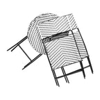 Emma & Oliver Ciel Three Piece Folding Bistro Set in PE Rattan with Metal Frames for Indoor and Outdoor Use
