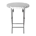 Emma & Oliver Ciel Three Piece Folding Bistro Set in PE Rattan with Metal Frames for Indoor and Outdoor Use