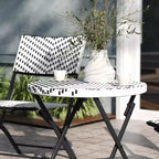 Emma & Oliver Ciel Three Piece Folding Bistro Set in PE Rattan with Metal Frames for Indoor and Outdoor Use