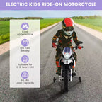 Costway 12V Licensed Aprilia Kids Ride On Motorcycle Electric Dirt Bike with Light & Music