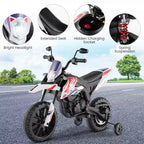 Costway 12V Licensed Aprilia Kids Ride On Motorcycle Electric Dirt Bike with Light & Music