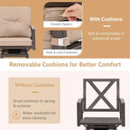 Costway Patio 3pcs Swivel Bar Height Bistro Set Cushioned Table Stools Furniture Outdoor