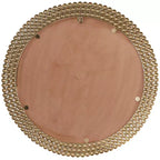 Metal Round with Beaded Detailing Wall Mirror - CosmoLiving by Cosmopolitan