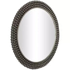 Metal Round with Beaded Detailing Wall Mirror - CosmoLiving by Cosmopolitan