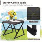 Costway 3PCS Patio Rattan Wicker Rocking Chairs Table Bistro Set Cushioned Rocker Garden