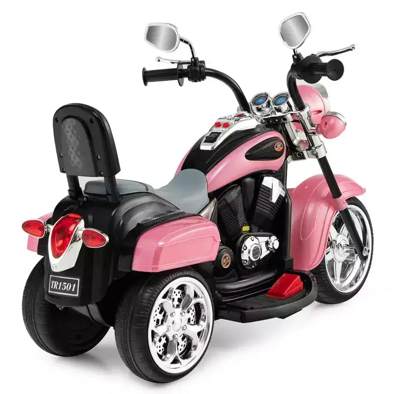 Costway 3 Wheel Kids Ride On Motorcycle 6V Battery Powered Electric Toy Blue/Pink/White/Red