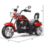 Costway 3 Wheel Kids Ride On Motorcycle 6V Battery Powered Electric Toy Blue/Pink/White/Red