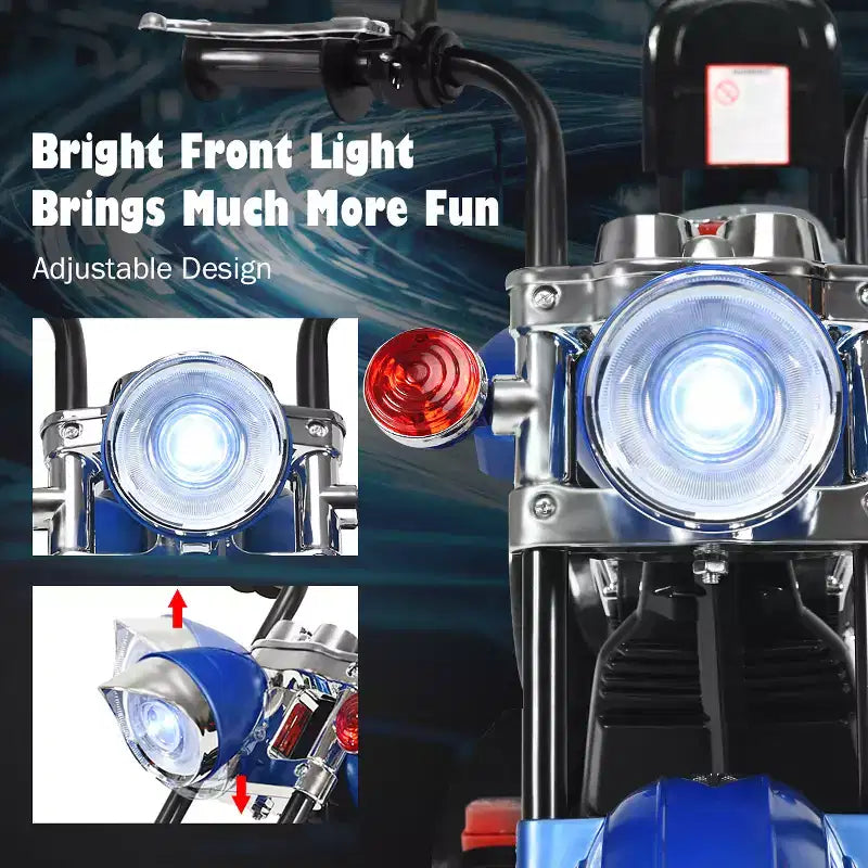 Costway 3 Wheel Kids Ride On Motorcycle 6V Battery Powered Electric Toy Blue/Pink/White/Red