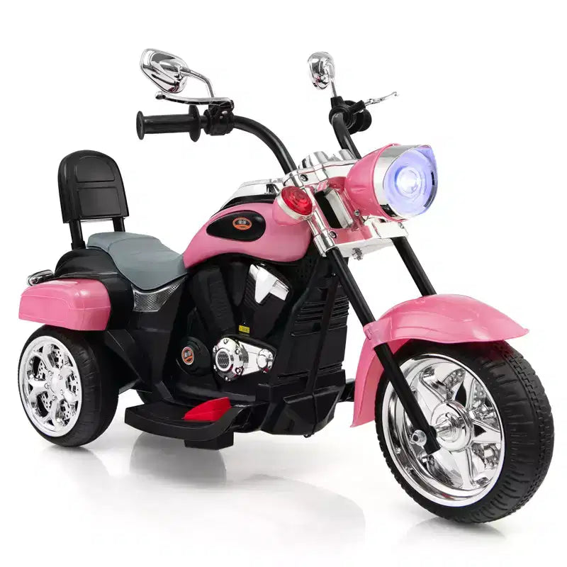 Costway 3 Wheel Kids Ride On Motorcycle 6V Battery Powered Electric Toy Blue/Pink/White/Red