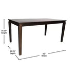 Flash Furniture Henry Solid Wood Dining Table, Commercial Grade Heavy Duty Rectangle Wood Table for 6