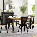 Flash Furniture Henry Solid Wood Dining Table, Commercial Grade Heavy Duty Rectangle Wood Table for 6