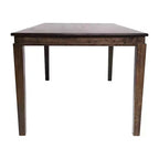 Flash Furniture Henry Solid Wood Dining Table, Commercial Grade Heavy Duty Rectangle Wood Table for 6