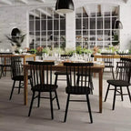 Flash Furniture Henry Solid Wood Dining Table, Commercial Grade Heavy Duty Rectangle Wood Table for 6
