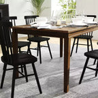 Flash Furniture Henry Solid Wood Dining Table, Commercial Grade Heavy Duty Rectangle Wood Table for 6