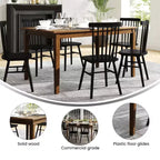 Flash Furniture Henry Solid Wood Dining Table, Commercial Grade Heavy Duty Rectangle Wood Table for 6