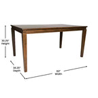 Flash Furniture Henry Solid Wood Dining Table, Commercial Grade Heavy Duty Rectangle Wood Table for 6