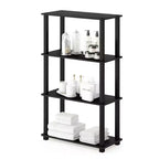 Furinno 4-Tier Open Decorative Bookshelf Multipurpose Display Rack,Americano