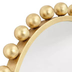 Uttermost Round Vanity Decorative Accent Wall Mirror Modern Sphere Edge Metallic Gold Leaf Frame 33 Wide for Bathroom Bedroom