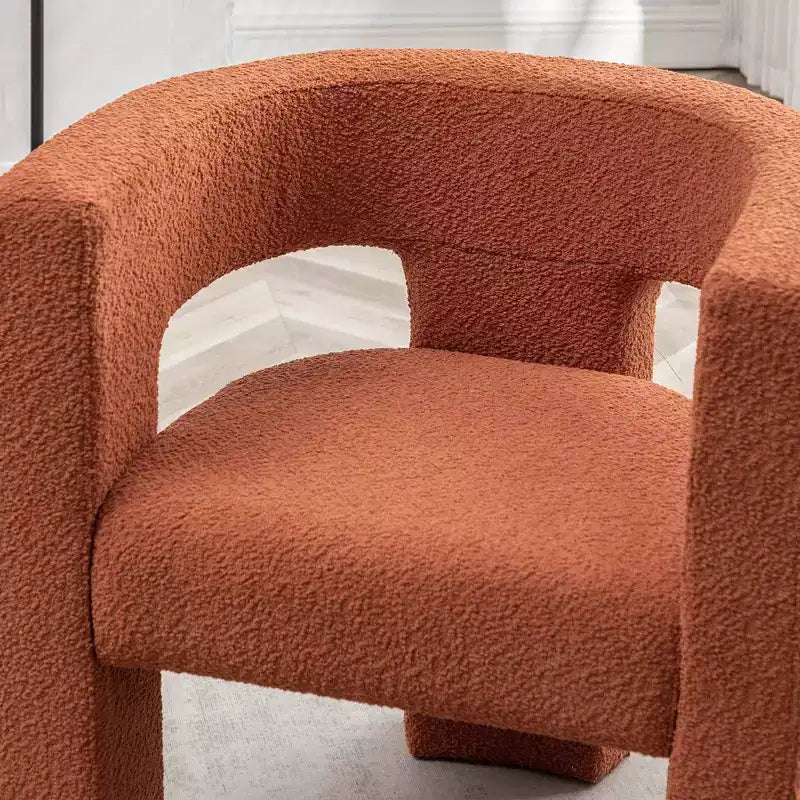 Set of 2 28 Wide Boucle Upholstered Square Armchair - Kinwell