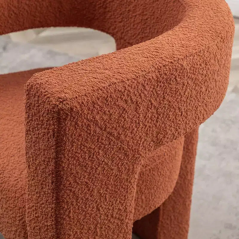 Set of 2 28 Wide Boucle Upholstered Square Armchair - Kinwell