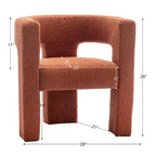 Set of 2 28 Wide Boucle Upholstered Square Armchair - Kinwell
