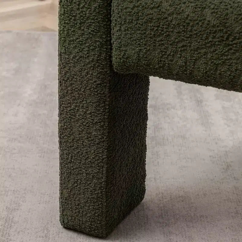 Set of 2 28 Wide Boucle Upholstered Square Armchair - Kinwell