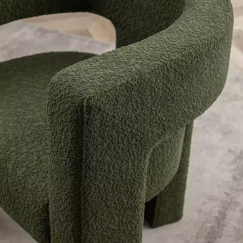 Set of 2 28 Wide Boucle Upholstered Square Armchair - Kinwell