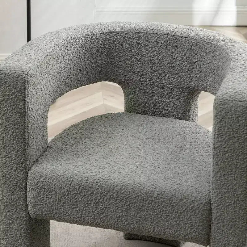 Set of 2 28 Wide Boucle Upholstered Square Armchair - Kinwell
