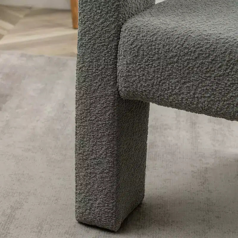 Set of 2 28 Wide Boucle Upholstered Square Armchair - Kinwell