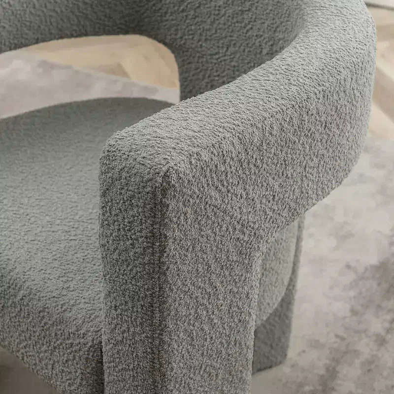 Set of 2 28 Wide Boucle Upholstered Square Armchair - Kinwell