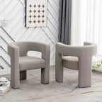 Set of 2 28 Wide Boucle Upholstered Square Armchair - Kinwell